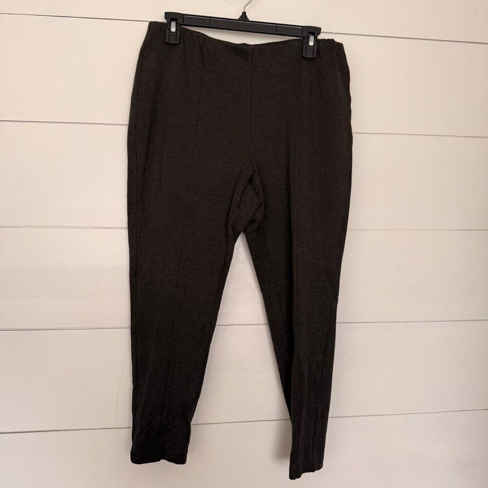 J. Jill Women’s Large Petite Grey Ankle Ponte Pants